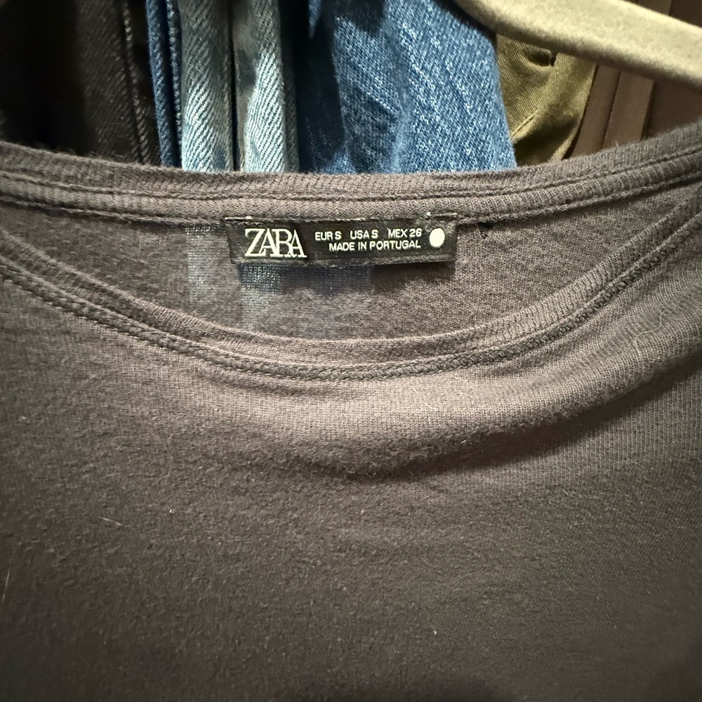 Zara Charcoal Gray Tee